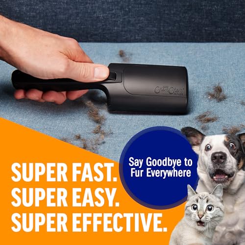 ChomChom Roller Pet Hair Remover – Reusable Lint Roller Pet Hair Removal Tool for Clothes, Couches, Cars and Travel - Cat Dog Hair Remover, Compact, No Sticky Refills Needed (Mini Roller) - color: Black Matte