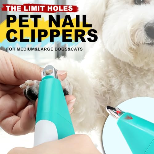 Teal Cat Nail Clipper with Guard Pet Nail Trimmers for Dogs&Cats | Stainless Steel Blade,TPR Overmolded Non-Slip Handle,Cat Nail Trimmer with Thick Nails,Cat Claw Clippers,Dog Nail Clippers