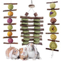 Hamiledyi Bunny Chew Toys Rabbit Hanging Toys for Teeth Grinding Rabbit Toys Natural Fruit Sticks Timothy Grass Cakes Chew Toys and Treats Improve Dental Health for Guinea Pig Hamster Chinchilla - style: Style C