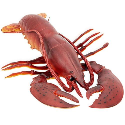 Gemini&Genius Marine Animal Toys, Giant Lobster Action Figure, Soft Plastic Lobster Toys, Wildlife Toys, Great Boys Girls Toys, Good Birthday Gift for Kids - color: Red