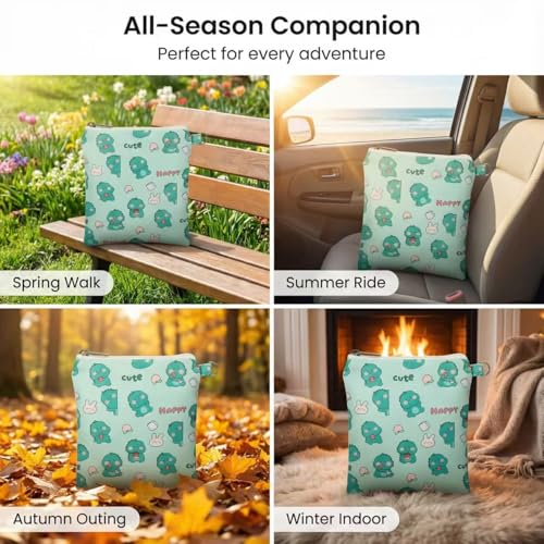 Small Pet Carrier Bag with Soft Minky Dot Lining, Breathable & Waterproof Travel Pouch for Leopard Geckos, Hamsters, Small Reptiles and Small Animals – All-Season Use - color: Green
