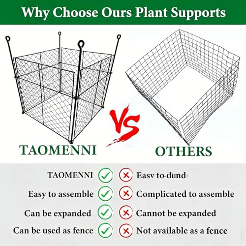 3 Pack Plant Protectors from Animals, 12Pcs 1" Mesh DIY Plant Cages 13.8"x13.8"x12", Metal Garden Animal Barrier with Stakes, Keep Rabbits & Chipmunks Out for Vegetables, Shrubs & New Plants - size: （13.8"L x 13.8"W x 12"H）3 Packs