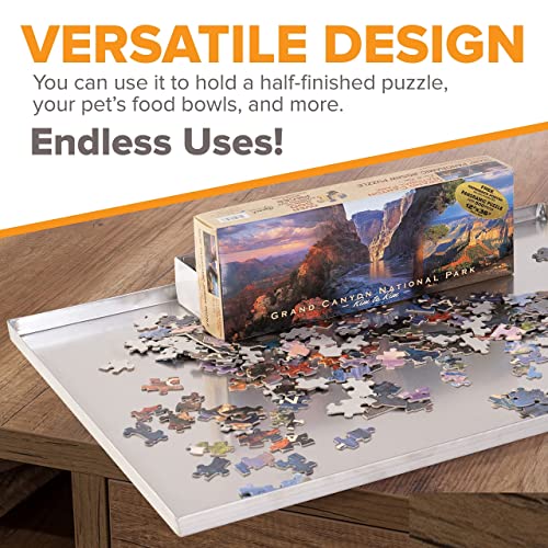 Metal Dog Crate & Kennel Replacement Tray/Pan, Galvanized, 36x20 in | Chew-proof, crack-proof, rust-resistant. Fits Most Standard 36 in Crates. - color: Galvanized, size: 36.0"L x 19.5"W x 1.0"H