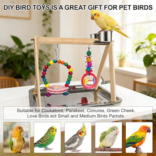 Open Parrot Stand, Parrot Play Perch, DIY Creative Mobile Climbing Frame, Multi-Functional Playpen, Pet Bird Supplies