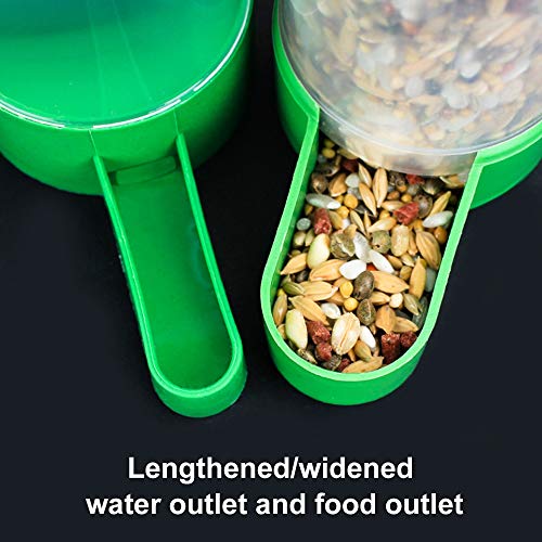 Bird Feeder, Bird Water Dispenser for Cage, XISTEST 2PCS Automatic Bird Water Feeder with 1PCS Food Feeder for Cage Pet Parrot Budgie Lovebirds Cockatiel (2pcs 140ml + 1pcs 150ml) - size: 2pcs 140ml + 1pcs 150ml