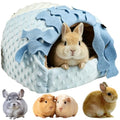 Small Pet Hideout No Bottom Guinea Pig Rabbit Cave Toilet Cover (Blue,Large) - color: Blue, size: Large
