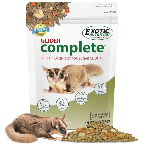 Glider Complete - Healthy High Protein Nutritionally Complete Staple Diet Sugar Glider Food (2 lb) - size: 2 Pound (Pack of 1)
