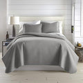 Southshore Fine Living, Inc. Summer Bedspreads Queen Size Quilts with Shams, Full Bedding Set, Quilt Coverlet Queen Size, Full Bedspread with 2 Pillow Shams, Summer Bedding Sets, Steel Grey Quilt - color: 04 - Grey, size: Full / Queen