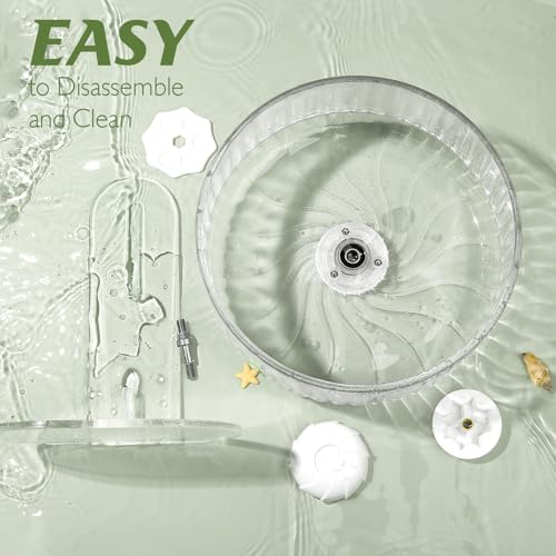 Silent Hamster Wheel, 8.3 Inch Clear Wheel for Dwarf Hamsters | Quiet clear wheel with adjustable stand and anti-slip track, sized for dwarf hamsters, mice, and other small pets. - size: 8.3"