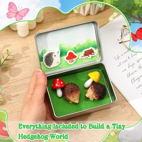 Little Pocket Hedgie Mini Hedgehog, Collectible Gift Travel Buddy | Cute mini hedgehog in a pocket tin, a collectible desk gift for coworkers, friends and animal lovers - style: Hedgehog