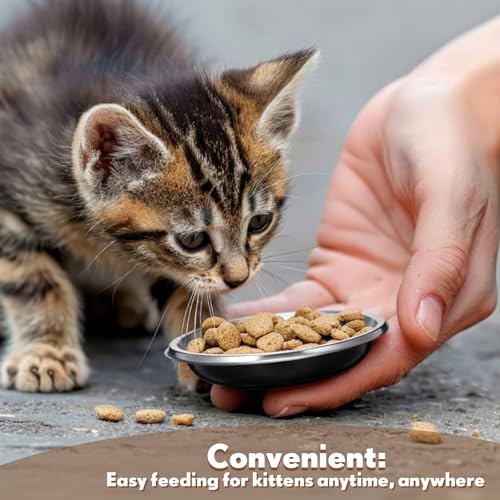 500 Pcs Mini Pet Disposable Feeding Bowls Bulk, Small Plastic Travel Food Bowls for Small Cats, Puppies, and Other Pets - Ideal for Dry & Wet Food, Water