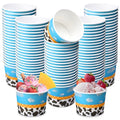 Jingmore 100 Pcs Ice Cream Paper Cups Bulk 8 oz Disposable Dessert Bowls for Hot or Cold Food Snack Treats Gift for Birthday Summer Party Favor Decoration(Cartoon) - style: Cartoon