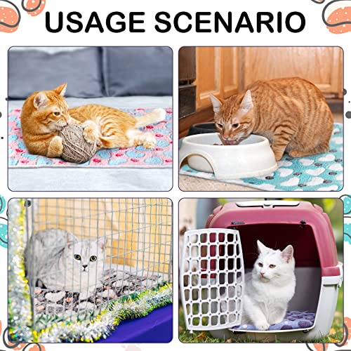 Tudomro 8 Pcs Absorbent Guinea Pig Blankets Washable Small Animal Fleece Bedding Cage Liners Reusable Pet Sleep Mat Pad Cover for Ferret Chinchilla Furniture Protection(Heart,16 x 24 Inch) - size: 16 x 24 Inch