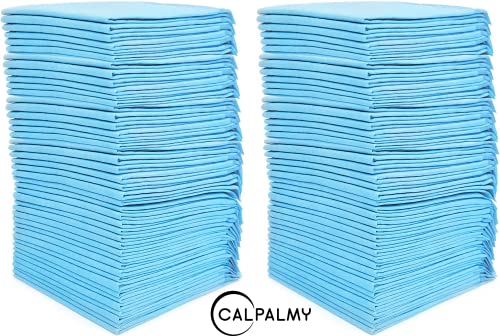 (100 Pads) CalPalmy Ultra Absorbency Pet Toilet Training Pads 18" x 13" Moisture Locking Technology Turns Liquid into Gel - Perfect for Rabbits and Guinea Pigs - size: 18"*13"