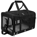 Soft Sided Cat/Dog Carrier,Collapsible Pets Travel Carriers for Pet/Puppy with Shoulder Strap & Removable Mat,Mesh Top Load Small Dogs/Cats Carry Bag Up to 17 Lbs TSA Airline Approved（Black,M） - size: 11.0"L x 11.0"W x 17.0"H