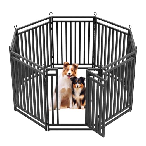 Thickened Indoor Dog Fence, 40" H, 8 Panels for Yard & Camping | Easy Setup, Flexible Layouts, Thickened Panels, Heavy-Duty, for Medium & Large Dogs, Patented - size: 40" height, style: 8 Panels