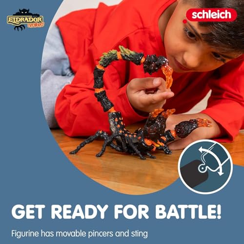Schleich Eldrador - Lava Scorpion Toy Figurine - Kids Ages 7+ | 70142 | Monster Figurine, Battle Creature Toy for Boys 7+, Fantasy Beast, Action Figure Gifts, Screen-Free Imaginative Pretend Play