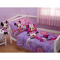 Disney 4 Piece Minnie's Fluttery Friends Toddler Bedding Set, Lavender - color: Minnie's Fluttery Friends