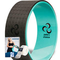 Yoga Wheel for Back Pain Relief - Beginners Guide & Strap Included | Comfortable Back Roller to Release Tension, Deepen Stretches & Boost Flexibility - Improve Posture at Home
