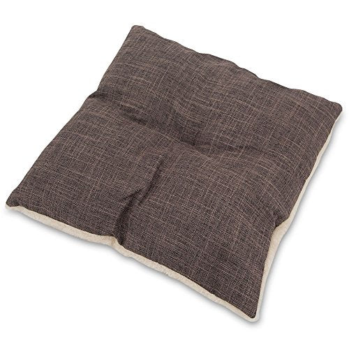 Best Pet Supplies Cat Bed for Indoor Cat, Domed Tent House with Removable Pillow, Covered Cat Cave for Small Dog, Puppies and All Breeds of Cats - Brown Linen, 19 x 19 x H:19" - color: Brown Linen, size: 19" x 19" x H:19"