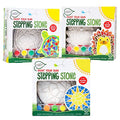 Creative Roots Mosaic Turtle, Hedgehog, & Sun - 3-Pack 7-Inch Ceramic Stepping Stones & 6 Vibrant Paints, Paint Your Own DIY Stepping Stones for Kids Ages 8+ - style: 3 Pack Animal