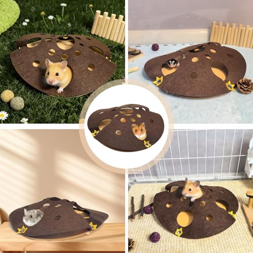Hamster Tunnel Syrian Hamster Hideout Maze Cage Accessories with Chew Toys for Gerbils Dwarf Mouse - size: Large