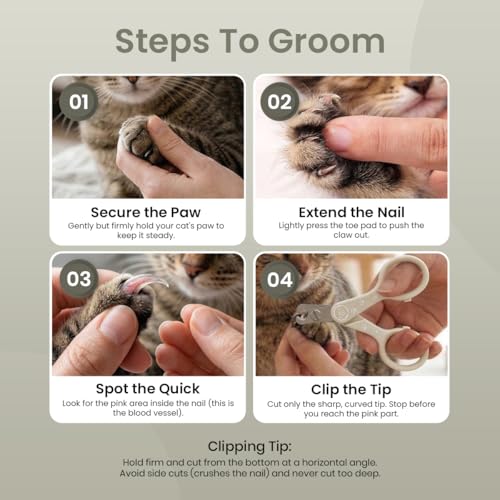 Necoichi Purrcision Stainless Steel Cat Nail Clipper, Made in Japan (Gray) - style: Gray