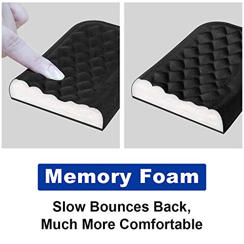 Vaydeer Mouse Wrist Rest Pad, Memory Foam Hand Rest Support Padded for Office, Computer, Laptop, Typing and Wrist Pain Relief and Repair (5.91 inch, Black) - size: Small