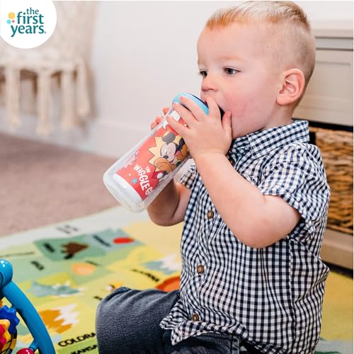 The First Years Disney Mickey Mouse Kids Insulated Sippy Cups - Dishwasher Safe Spill Proof Toddler Cups - Ages 12 Months and Up - 9 Ounces - 2 Count