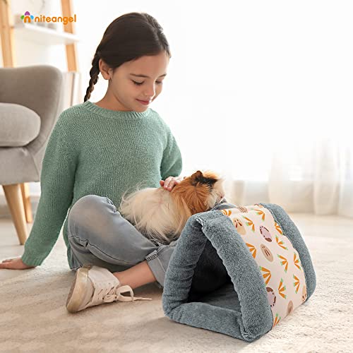 Niteangel Foldable Guinea Pig Tent Bed & Warm Tunnel for Rabbit Ferret Chinchilla Bunny Rats or Other Small Animals - color: Triangle Bed