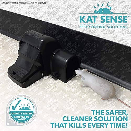 Kat Sense Covered Rat Trap & Chipmunk Trap, Prevents Accidental Triggering with Tunnel Design, Quick Action Pest Control Device, Indoor Outdoor Mouse Trap, Reusable Snap Style Rodent Control