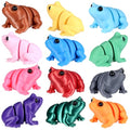 Honoson 12 Pcs 3D Printed Animals 5-7cm, Cute Frog | Articulated Fidget Animals, Flexible 3D Printed Figures for Stress Relief, Cute Mini Joints for Party Favors and Display - size: 5-7cm, style: Cute Frog