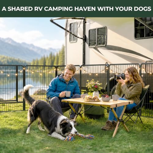 FXW Instant Dog Playpen, RV Camping, Outdoor & Yard, 32" H, 16 Panels | Portable, Easy setup, Heavy-duty, DIY layouts, For Small & Medium Dogs, Patented - size: 32"H