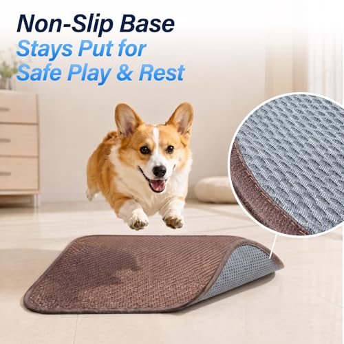Cooling Mat for Medium Dogs, 38"x26", M | Chew-Resistant & Non-Slip, Cool-to-Touch, Easy Clean, Foldable & Portable for Indoor Outdoor Crate Car Use - size: M 26"x38"