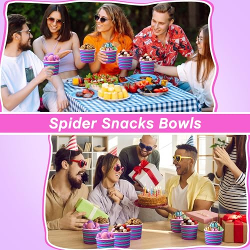 Jingmore 100 Pcs Ice Cream Paper Cups Bulk 8 oz Disposable Dessert Bowls for Hot or Cold Food Snack Treats Gift for Birthday Summer Party Favor Decoration(Video Game) - style: Video Game