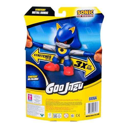 Goo JIT Zu Metal Sonic, Squishy Stretchy Action Figure, Sonic Toys | Over 4 in. tall with goo filling and stretchable arms that extend up to 16 in. for squeeze toys play - style: Metal Sonic
