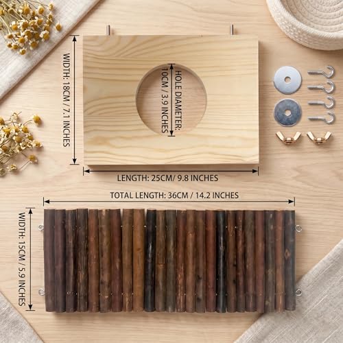 Natural Wood Chinchilla Platform, Small Animal Wooden Climbing Toys, Cage Accessories for Chinchilla Squirrel Gerbil Sugar Glider Hamster Rat Mouse Parrot