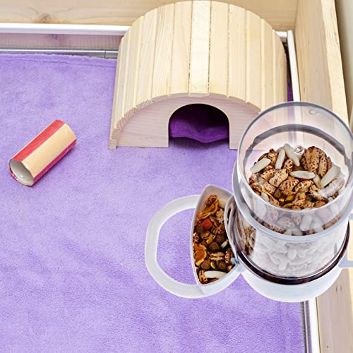 2 Packs Pet Feeder and Waterer, Self Dispensing Automatic Hamster Feeder, Food and Water Dispenser Set,Small Animal Dog Cat Pet Food Bowl, for Dogs Cats Pets Animals, 16x14cm, Blue (Clean) - color: Clean