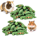 Fhiny Peapods Hamster Chew Toys, 24 PCS Natural Timothy Grass Carrot Guinea Pig Chew Toys for Teeth Handmade Small Animal Molar Snacks Dental Care for Bunny Chinchilla Hamster Gerbil Boredom Breaker - size: 24 PCS