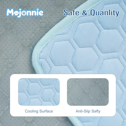 Dog Cooling Mat for Summer (Q-Max>0.5) Washable, Portable & Non-Toxic | Self-Cooling Bed for Dogs & Cats, High-Tech Fabric, For Crates, Beds, Cars - size: Large
