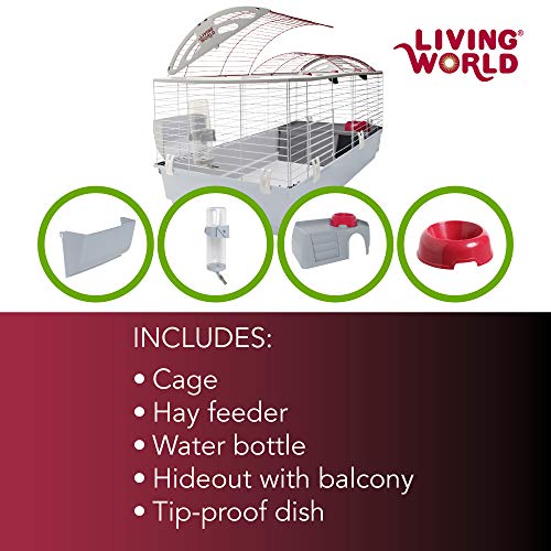 Living World - Deluxe Hybrid Habitat, X-Large | Rabbit, Guinea Pig, Chinchillas, and Small Animal Cage - size: 46.9"L x 22.8"W x 24.0"H
