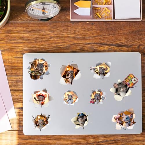 Vybonz Mouse Stickers Cute Mice Funny Animal Kawaii Decal Pack | Mouse Stickers, Cute Mouse Vinyl Decals, Funny Mice Character Stickers, Gifts For Mouse Lovers, Animal Lovers - color: Mouse, size: 3in