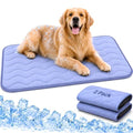2 Pack Dog Cooling Mats 44" x 28", Q-Max 0.5+ Arc-Chill Fiber Self-Cooling Pet Pads, Thick Durable Cool Touch Crate Mats for Large Dogs & Medium Dogs, Non-Slip Washable, Gel-Free Pet-Friendly Design - size: 44" x 28" - 2 Pack/ Medium & Large Dogs
