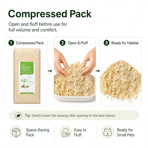 35oz Natural Aspen Wood Pet Bedding – Low Dust, Odor Control & Ultra Absorbent Shavings for Hamsters, Parrots, Guinea Pigs & Small Animals - size: 35oz