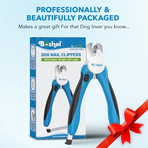 LED Large Dog Nail Clippers with Quick Sensor, Light, and Safety Guard, Pet's Sharp Toenail Cutter and File - size: LED - Large/Medium