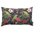 HOSNYE Tropical Tree Throw Pillow Cover Flowers of Hibiscus Blooming Ginger Palm Leaves Parrot Ara and Toucan Linen Fabric for Couch Bed Sofa Car Waist Cushion Cover 12 x 20 inch - color: Throwpillowcoversa104, size: 20" x 12" (Pack of 1)