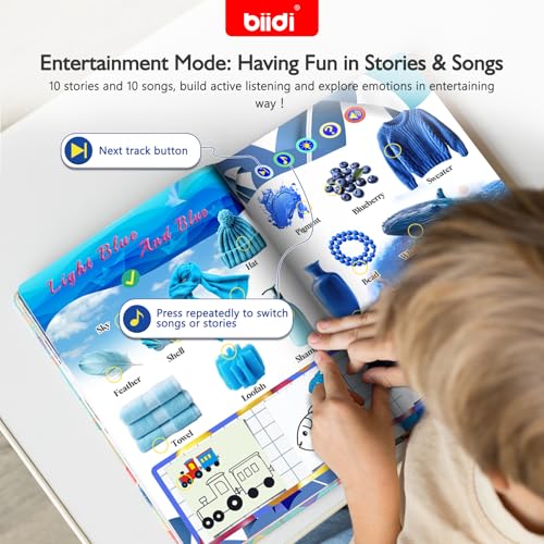 English Interactive Sound Book Talking Activity Book Toy Gift Toddlers Kids | Recharge Words Learning Educational TravelToy Drawing Zone 4 Color Pens Boy Girl Bday Xmas Gift 3+ Sensory Autism 600+ Sounds - style: EN-Colours and Shapes