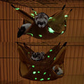 LEFTSTARER Noctilucent Luminous Guinea Pig Rat Hammock Bunkbed Hanging Tunnel and Soft Bed Mat for Ferret Hedgehog Squirrel Hideout Cage Accessories (6.Bunkbed Hammock Cloud&Star) - color: 6.Bunkbed Hammock cloud&star