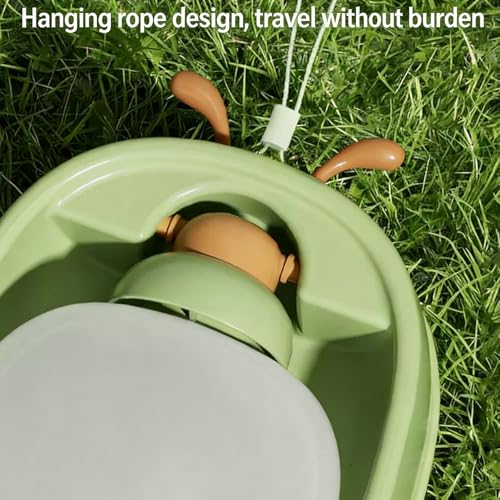 Portable Pet Water Bottle & Bowl, 17oz Leak - Proof Travel Dispenser for Outdoor Walking, Hiking(Green)