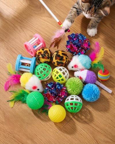 Cat Tunnel Bed with 20 Pcs Interactive Toys, 3-in-1 DIY Collapsible Plush Cat Tube with Washable Mat, Large Indoor Play Tunnel Cave for Kittens and Small Animals - color: Charcoal Gray